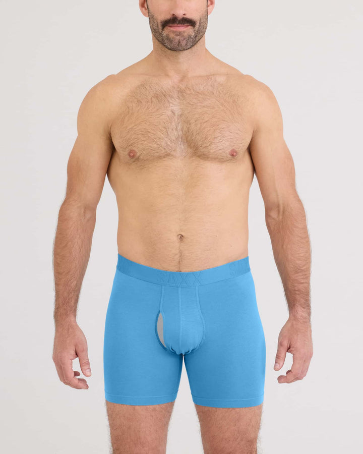 Soft Cotton Boxer Briefs - Parisian Blue