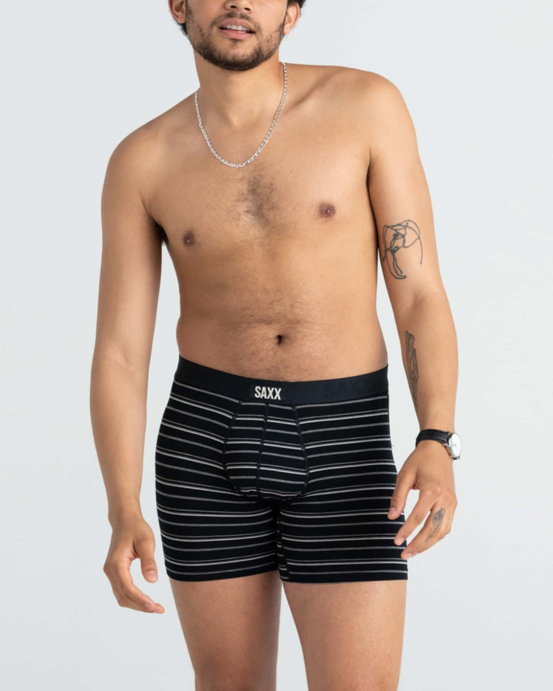 Soft Boxer Brief - Black Coast Stripe