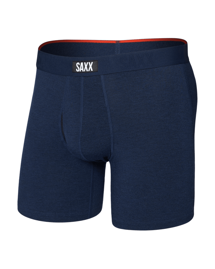 Soft Cotton Boxer Briefs - Navy Heather
