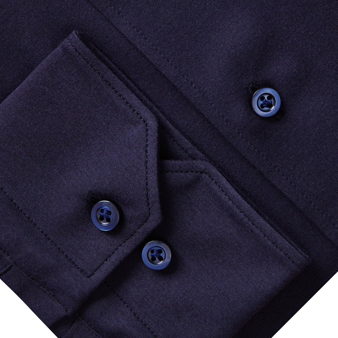 Emanuel Berg Stretch Knit Shirt - Navy