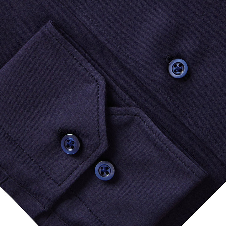Emanuel Berg Stretch Knit Shirt - Navy