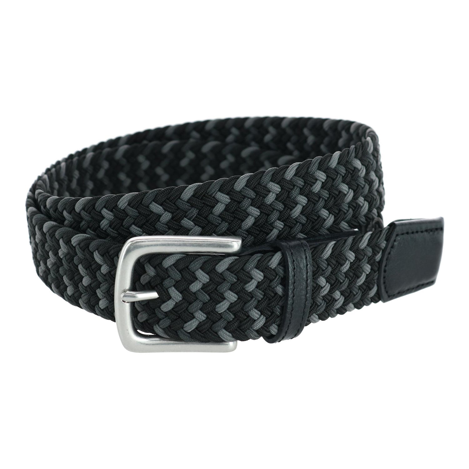 Braided Leather Belt Black